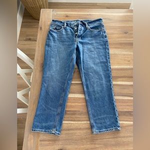 Denim Old Navy High Rise Slouchy Straight Jeans Size 4 Petite